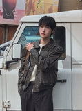Cairo zipper leather jacket
