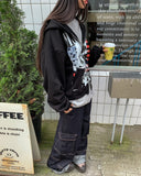 Land Stars and Stripes Two-Way Semi-Crop Hooded Zip-Up