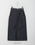 Cotiva Raw Denim Cargo Long Skirt