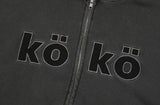 [2-WAY] KOKO Applique Pigment Hooded Zip-Up