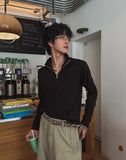 Id cut half zip-up muscle tee