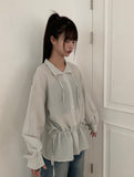 Tenon String Overfit Shirt Blouse