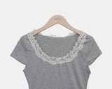 Rofil Lace Short Sleeve T-shirt
