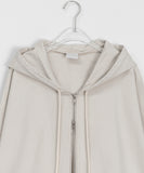[unisex] Date Two Way Over Hood Zip Up Jumper