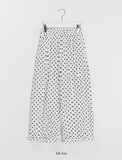Selvk summer banding wide nylon pants