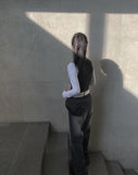 Keypin Black Washing Wide Pants