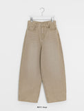 Crane Back Point Wide Washing Denim Pants