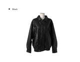 Etin Over Fit Collar Blouson Leather Jacket