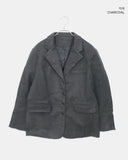 Leon two-button collar pocket loose-fit blazer jacket