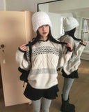 Chiken wool pin tuck mini skirt