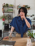 [LAN ARCHIVE][SETProduct] Ocean denim tie half shirt