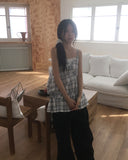 Stur Check String Layered One Piece Sleeveless