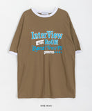 [unisex] Duffille Color Matching Printed Over Short Sleeve Tee