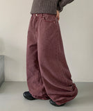 Kaillis Washing Wide Cotton Pants