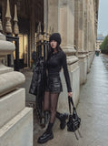 Villa Hand Washing Leather Biker Jacket