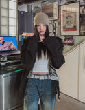 Cross Vintage Printing Two-Way Hood Zip-Up