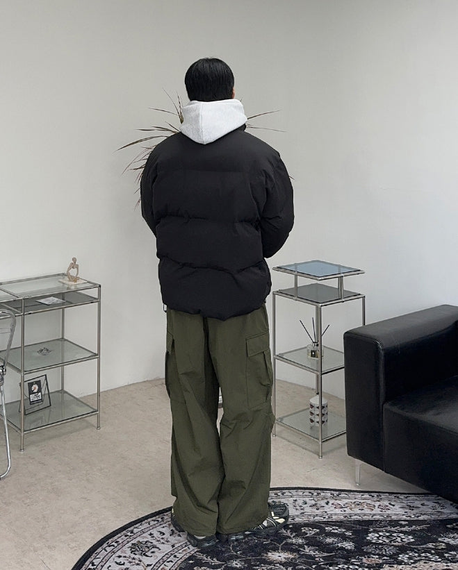 【SATIIIZ】Peuon brushed nylon cargo pants SATIIIZ (サティーズ) - プオン裏起毛ナイロンカーゴパンツ