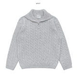 Pilon Cash Half Zip Up Knit