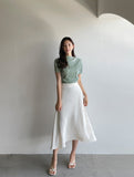 Prina Half Neck Pleated Tee Blouse