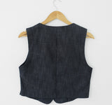 [BAONHOUSE] Poria denim button vest