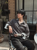 Ille Stripe Color Matching Shirt