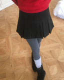 Gob Year-End Look Party Wool Pleated Mini Skirt