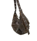 Vintage Eyelet Buckle Shoulder Bag