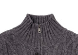 Pora High Neck Duffle Knit Pocket Zip-Up