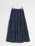 Konomi Check Banding Long Skirt