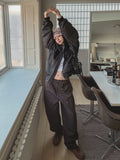 flame embroidered Carpenter Pants