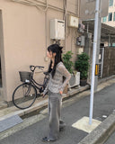 Tutu Gray Washing Denim Wide Pants