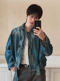 Boden Buckle Crop Denim Jacket