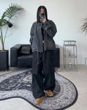 Denif Button Balloon Denim Pants
