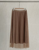 Theat Banding Pleated Sha Skirt