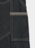 OBLIQUE SEMI WIDE DENIM PANTS