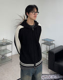 Enon Varsity Knit Hooded Zip-Up