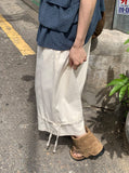 [BAONHAUS] Loenin Cotton Strap Bermuda Pants