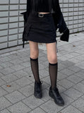Autumn cargo mini skirt