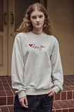 Love You Chain Embroidery Sweatshirt