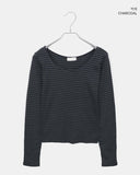 Yvonne Stripe Round Neck Slim Fit Long Sleeve T-Shirt