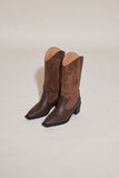 two-tone combi middle boots