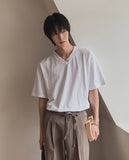 Slap V-neck half t-shirt