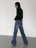 SOLID STRIPE BOOTCUT DENIM