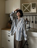 Flare loose fit linen shirt