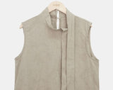 Jewel Ribbon Tie Frill Layered Sleeveless One Piece