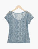 Obnin Lace Short Sleeve T-shirt