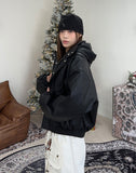 Lopa Hood Leather Padded Jacket
