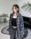 Lau Cutting Flannel Checkered Shirt