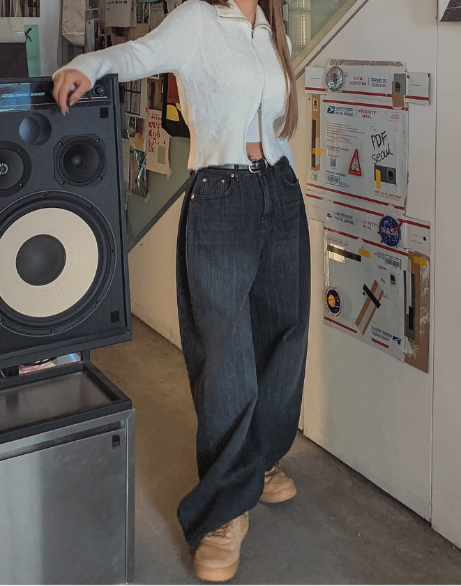 【U LAN】Moose Folding Boy Fit Denim U LAN (ユーラン) - モズフォールディングボーイフィットデニム