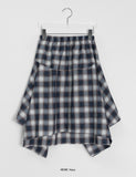 Dabiru Check Banding Layered Skirt